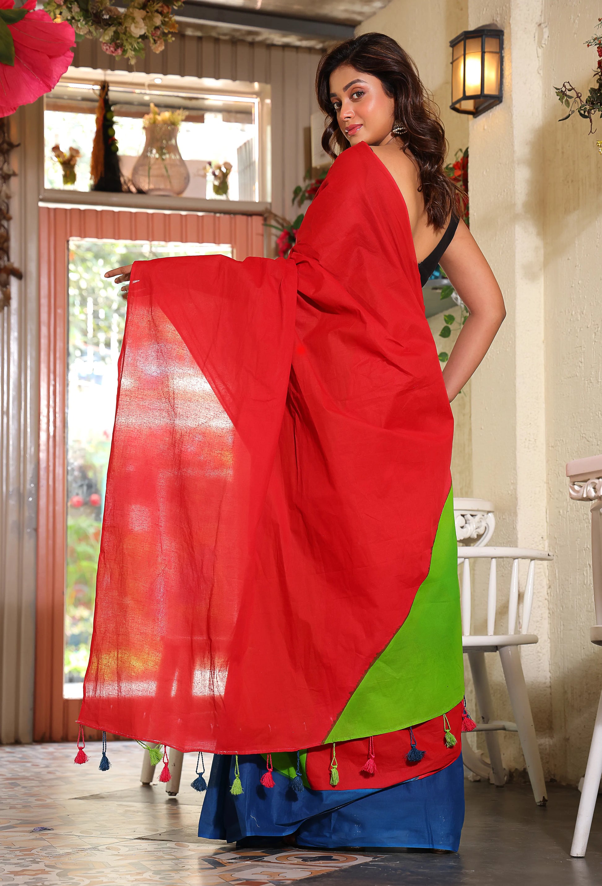 Scarlet Sapphire Symphony Saree