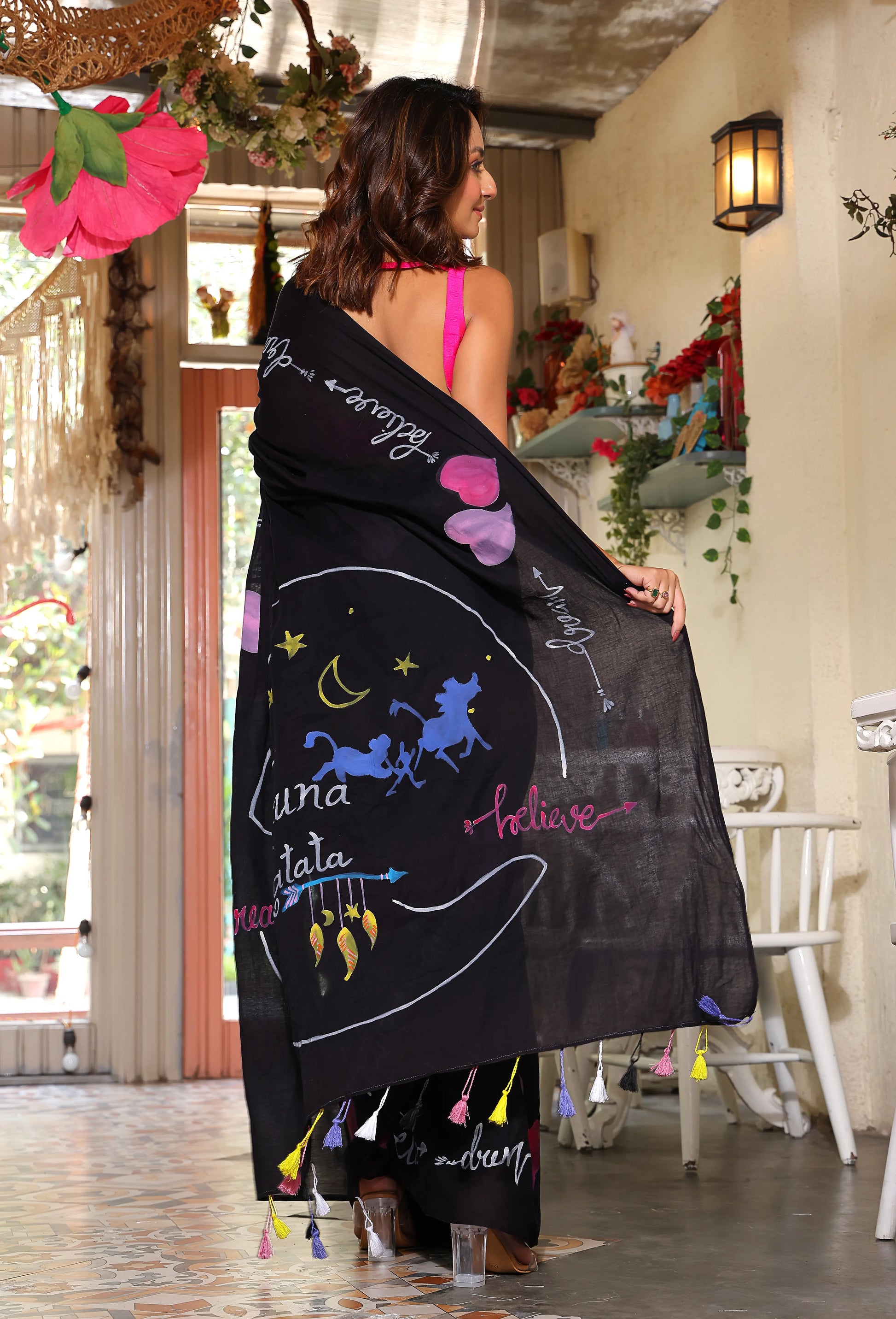 Hakuna Matata Saree - Black