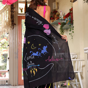 Hakuna Matata Saree - Black