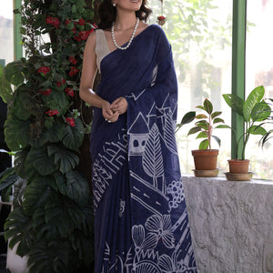 Vienna Vista Saree - Blue