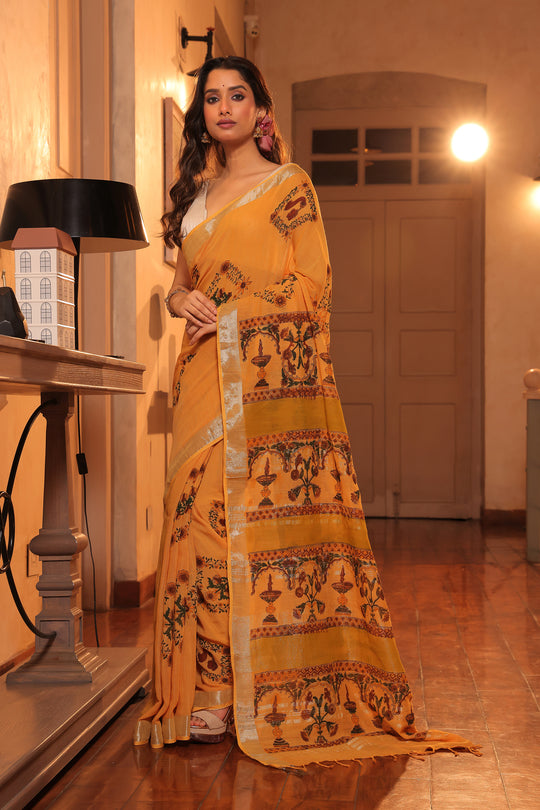 Jharokha - Yellow Saree