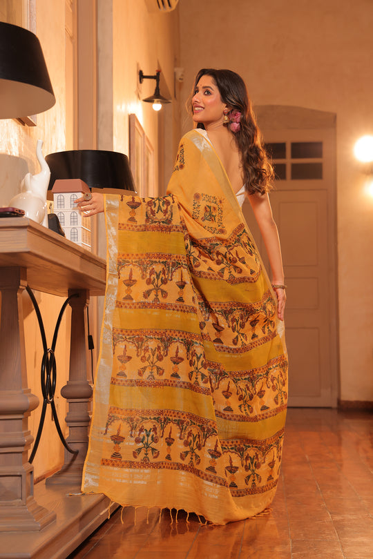 Jharokha - Yellow Saree