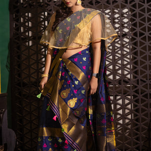 Leaf Blended Silk Mekhela