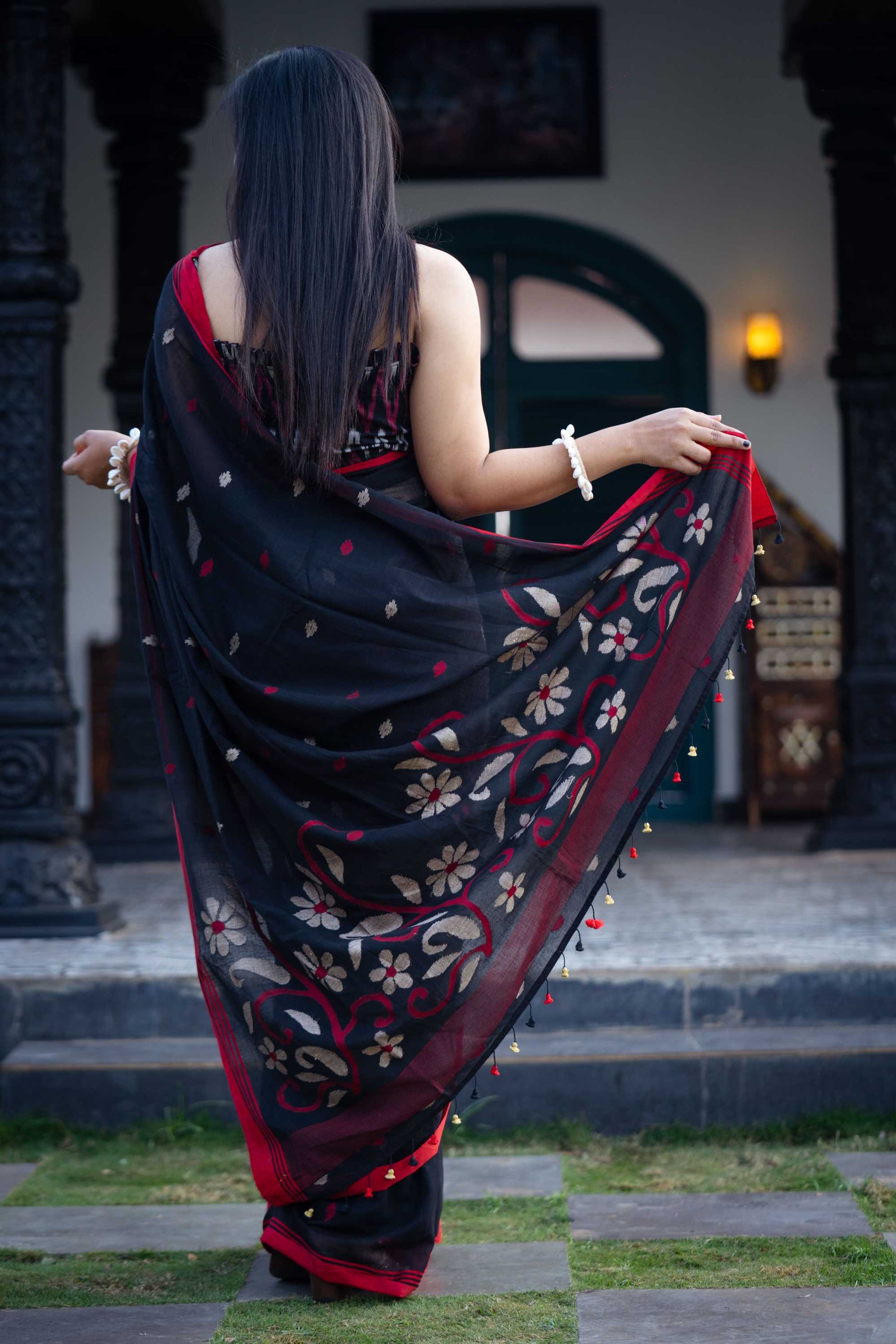 Mul Cotton Handloom Jamdani Saree