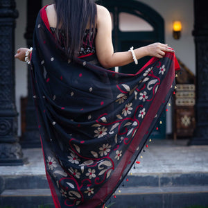 Mul Cotton Handloom Jamdani Saree