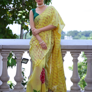 Amaira - Yellow Pink - Two way saree