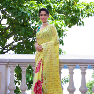 Amaira - Yellow Pink - Two way saree