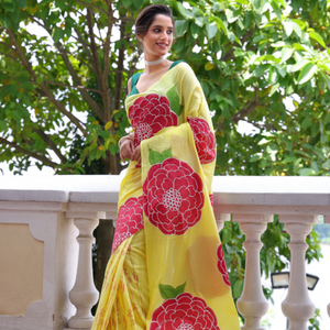 Amaira - Yellow Pink - Two way saree