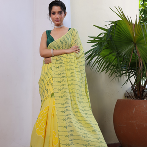 Amaira - Yellow Green - Two way saree
