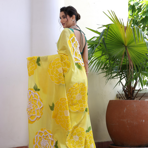 Amaira - Yellow Green - Two way saree