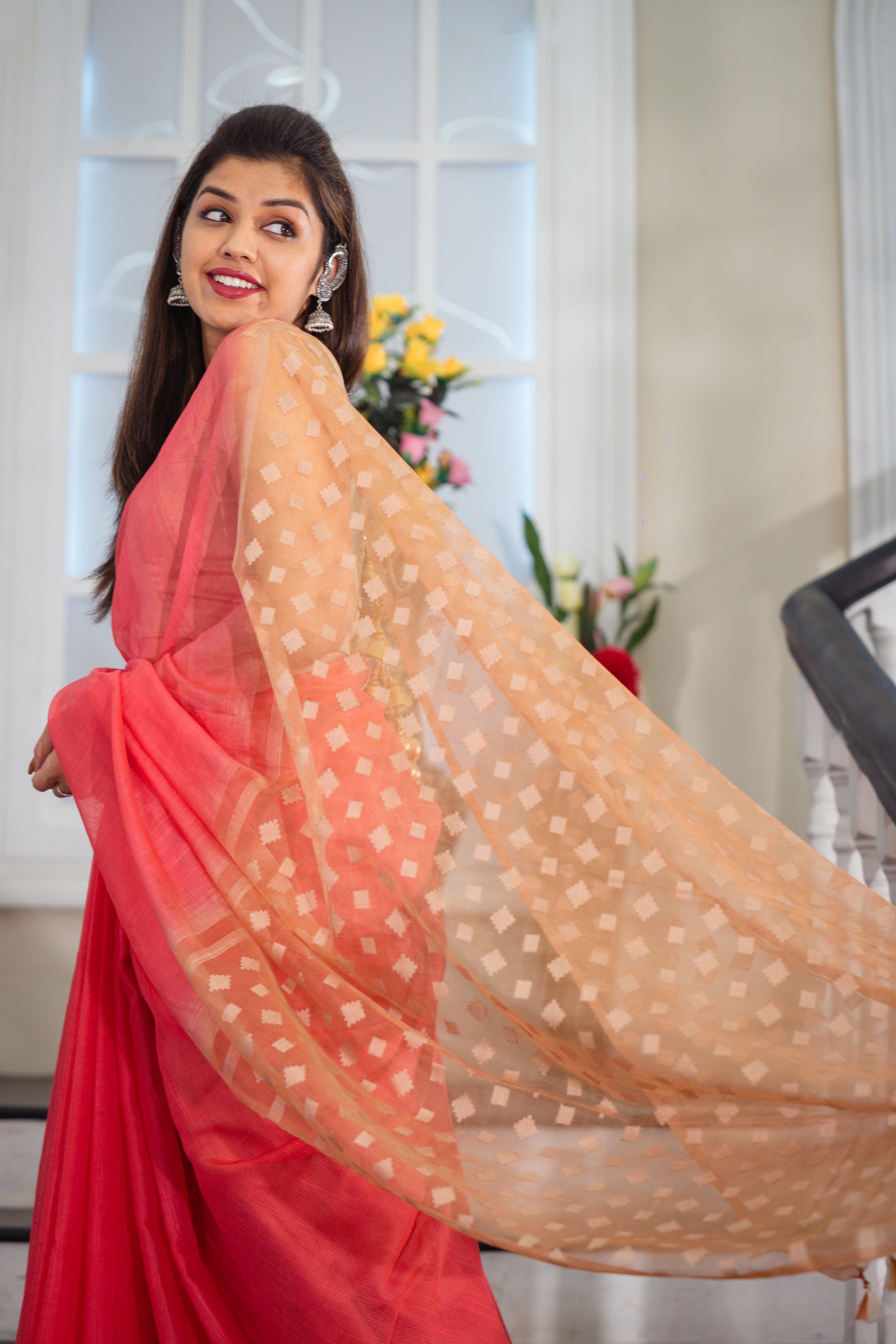 Semi Organza Jamdani Saree