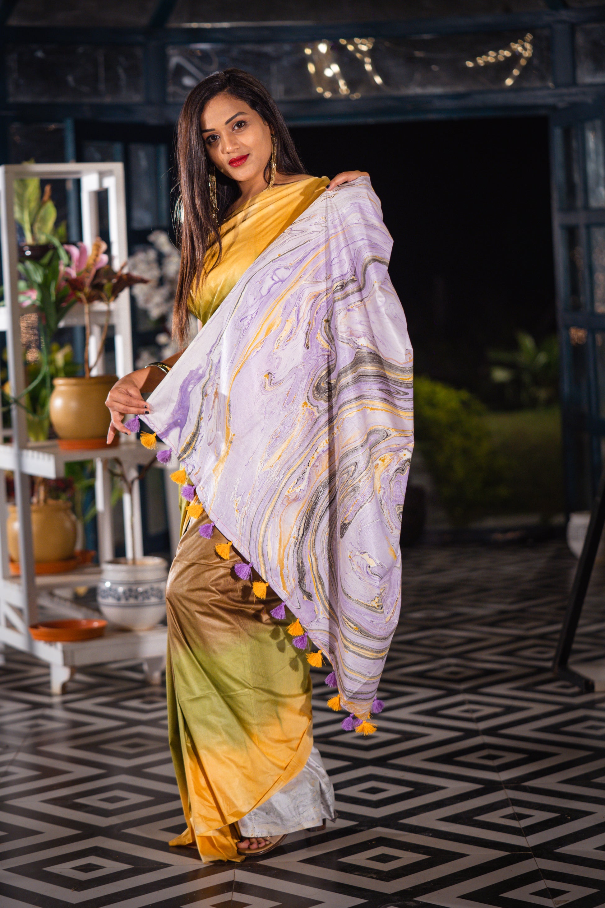 Mystic Marble Dreams Saree