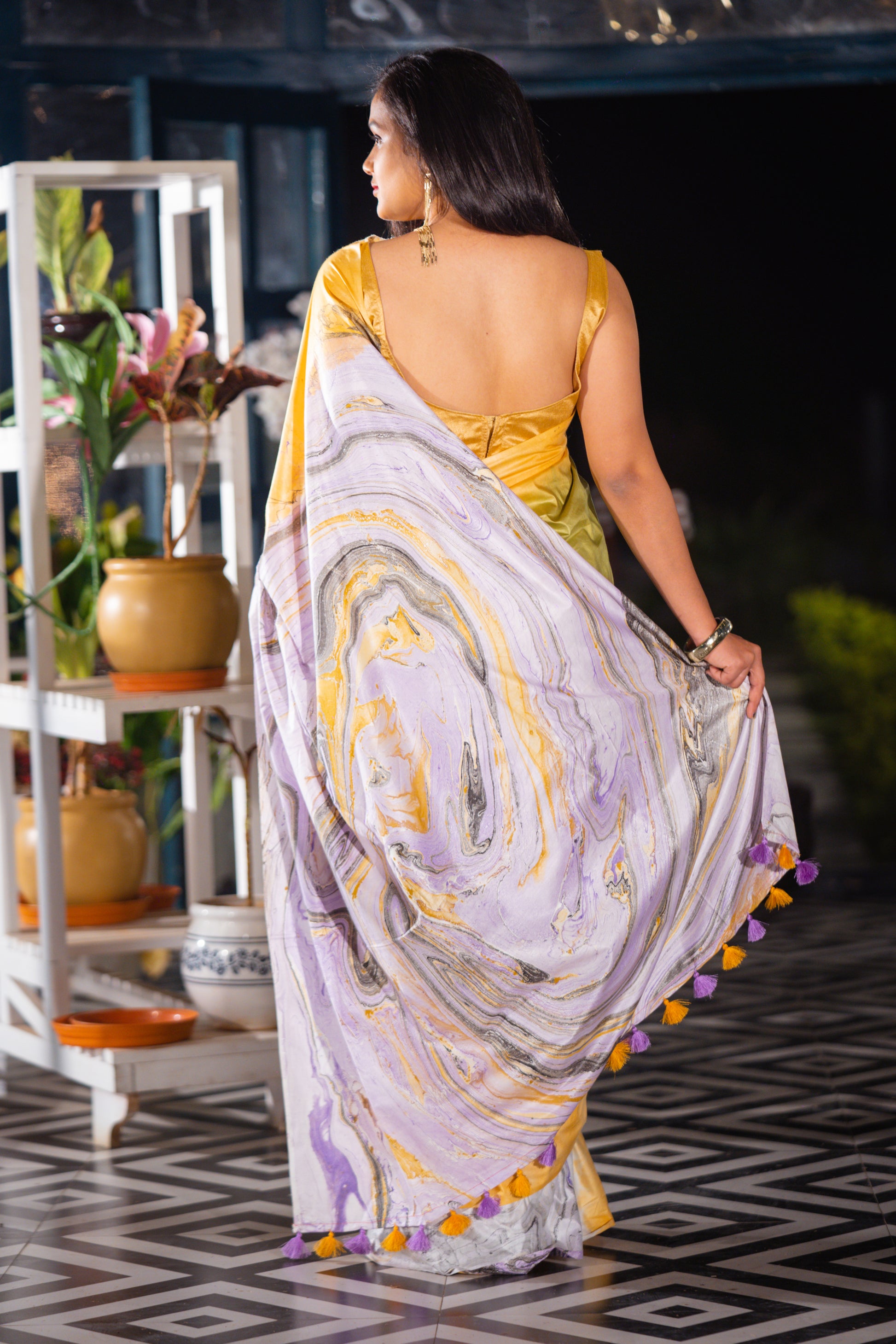 Mystic Marble Dreams Saree