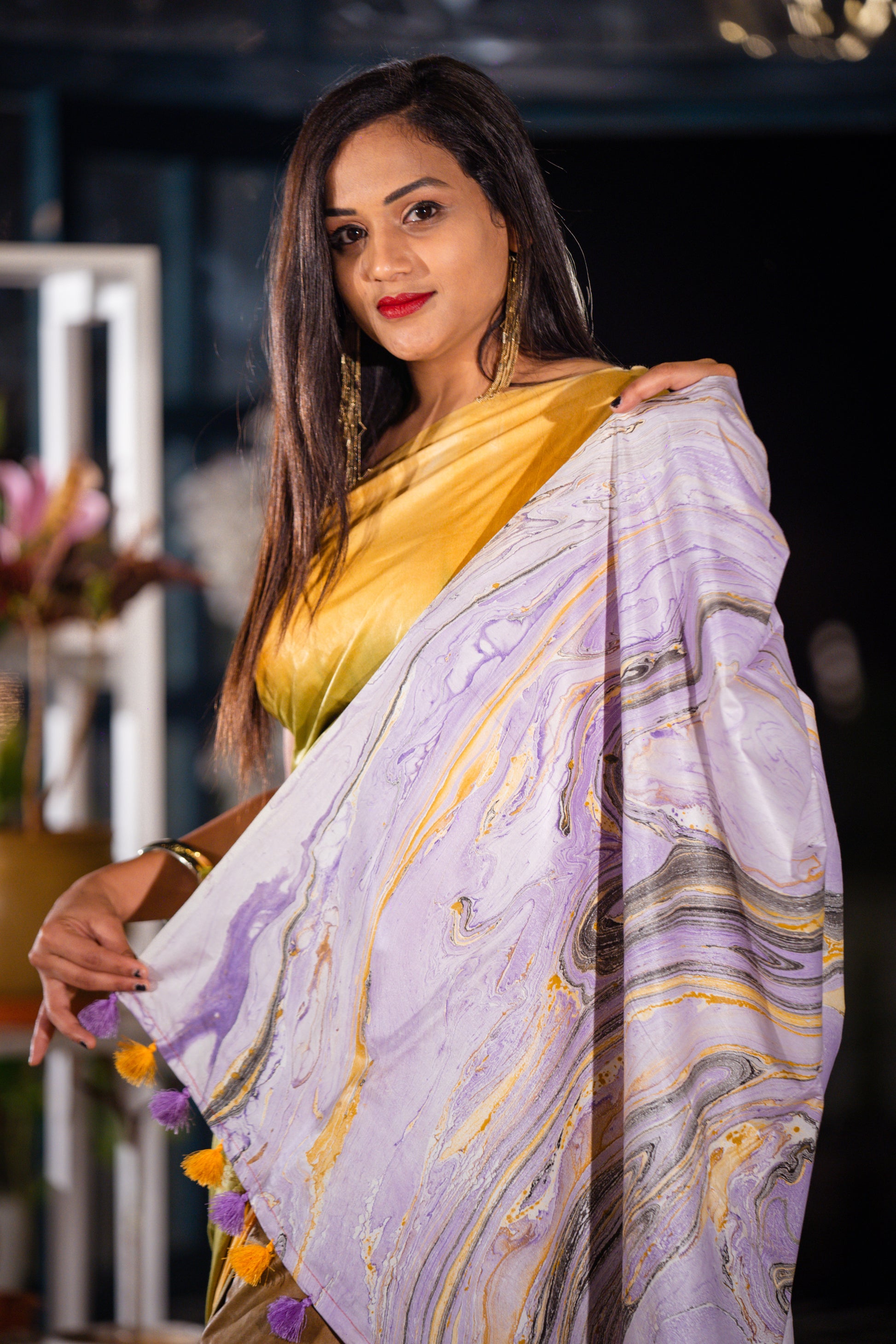 Mystic Marble Dreams Saree