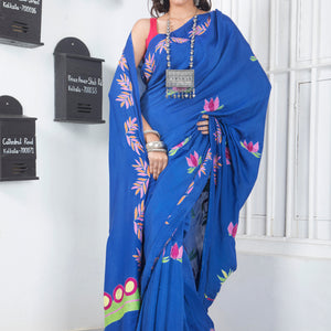 Cheerful Beetle Petals Saree