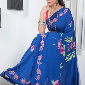 Cheerful Beetle Petals Saree