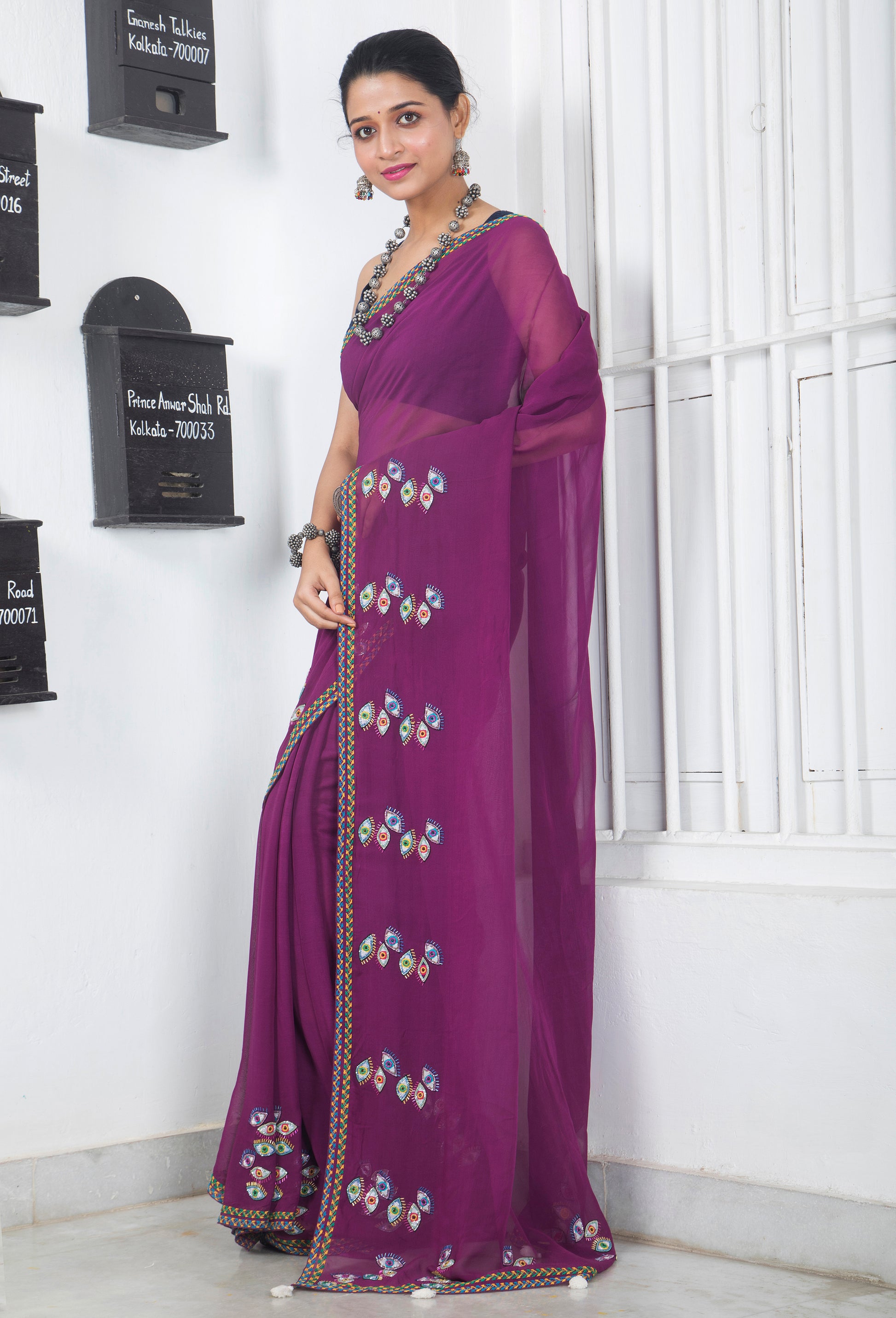 Evil Eye Elegance Saree