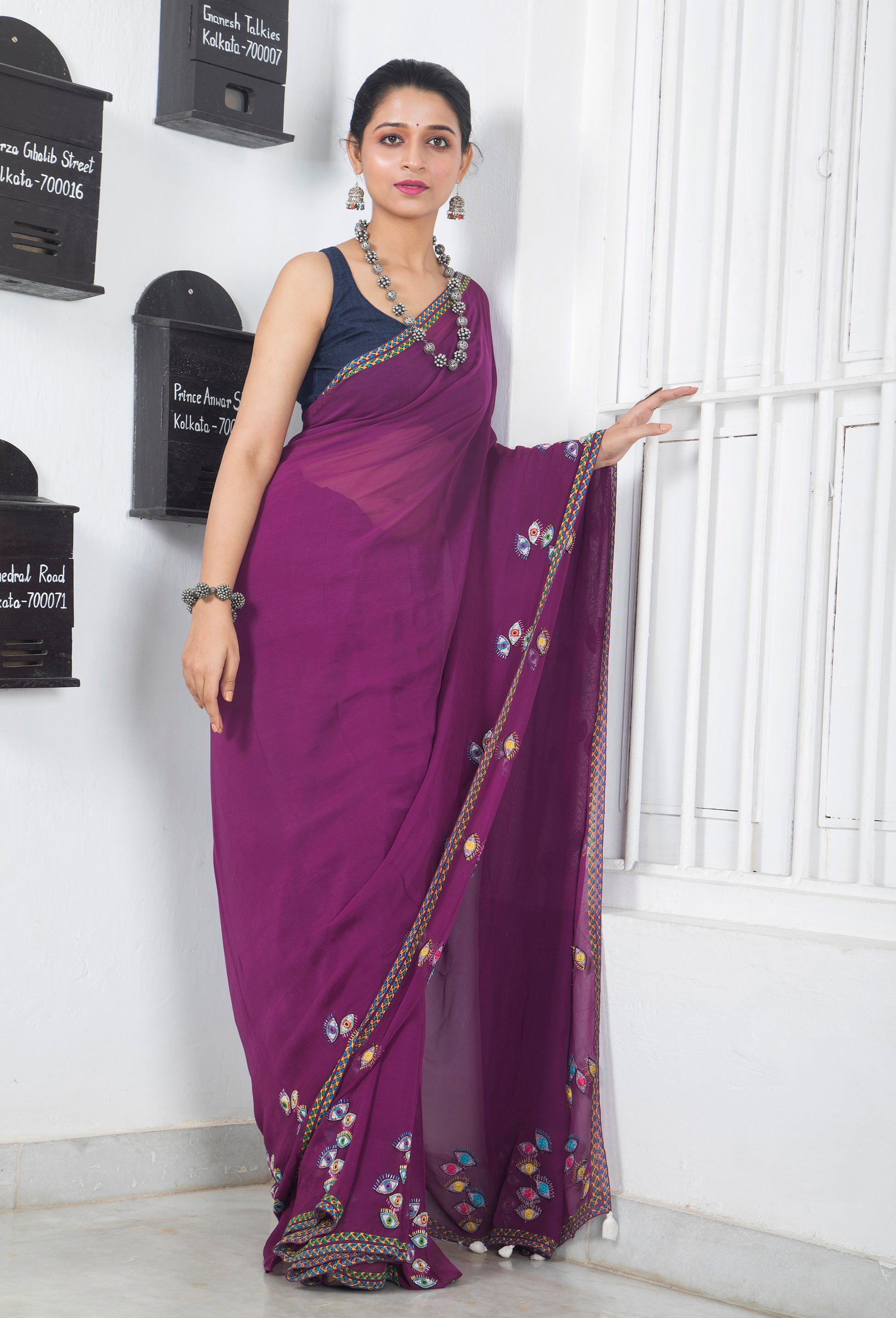 Evil Eye Elegance Saree