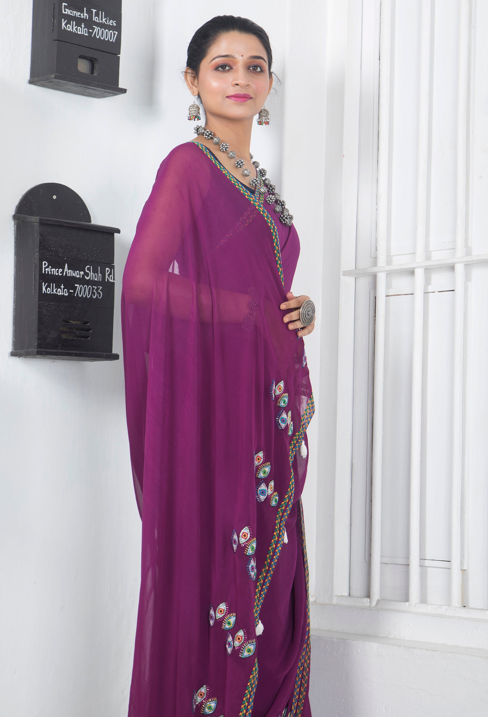 Evil Eye Elegance Saree