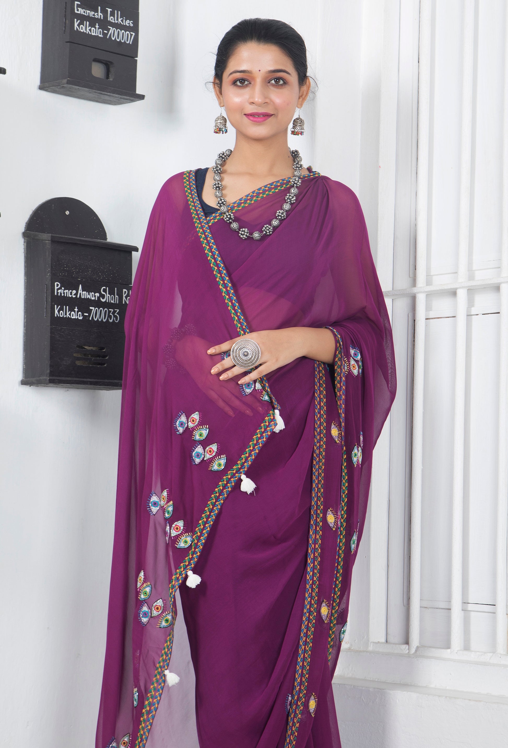 Evil Eye Elegance Saree