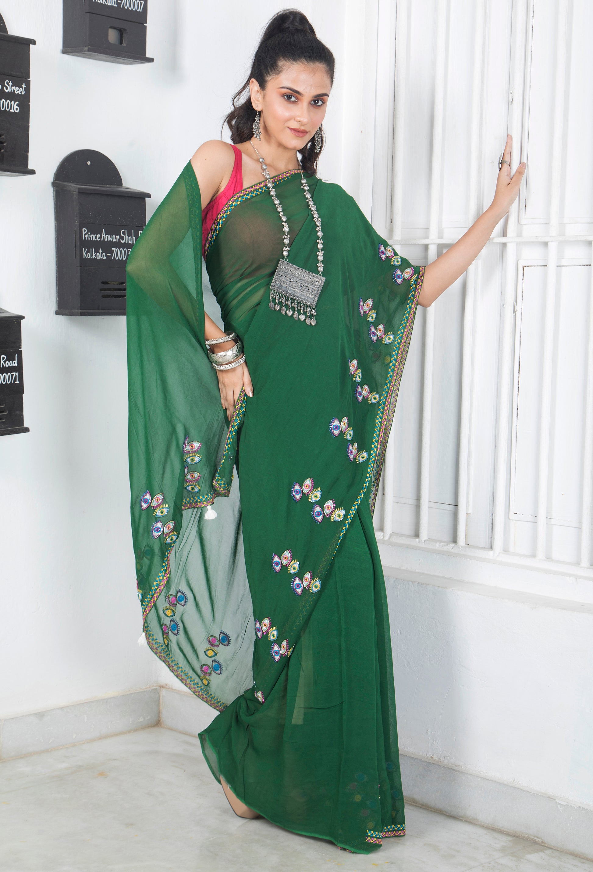 Evil Eye Elegance Saree