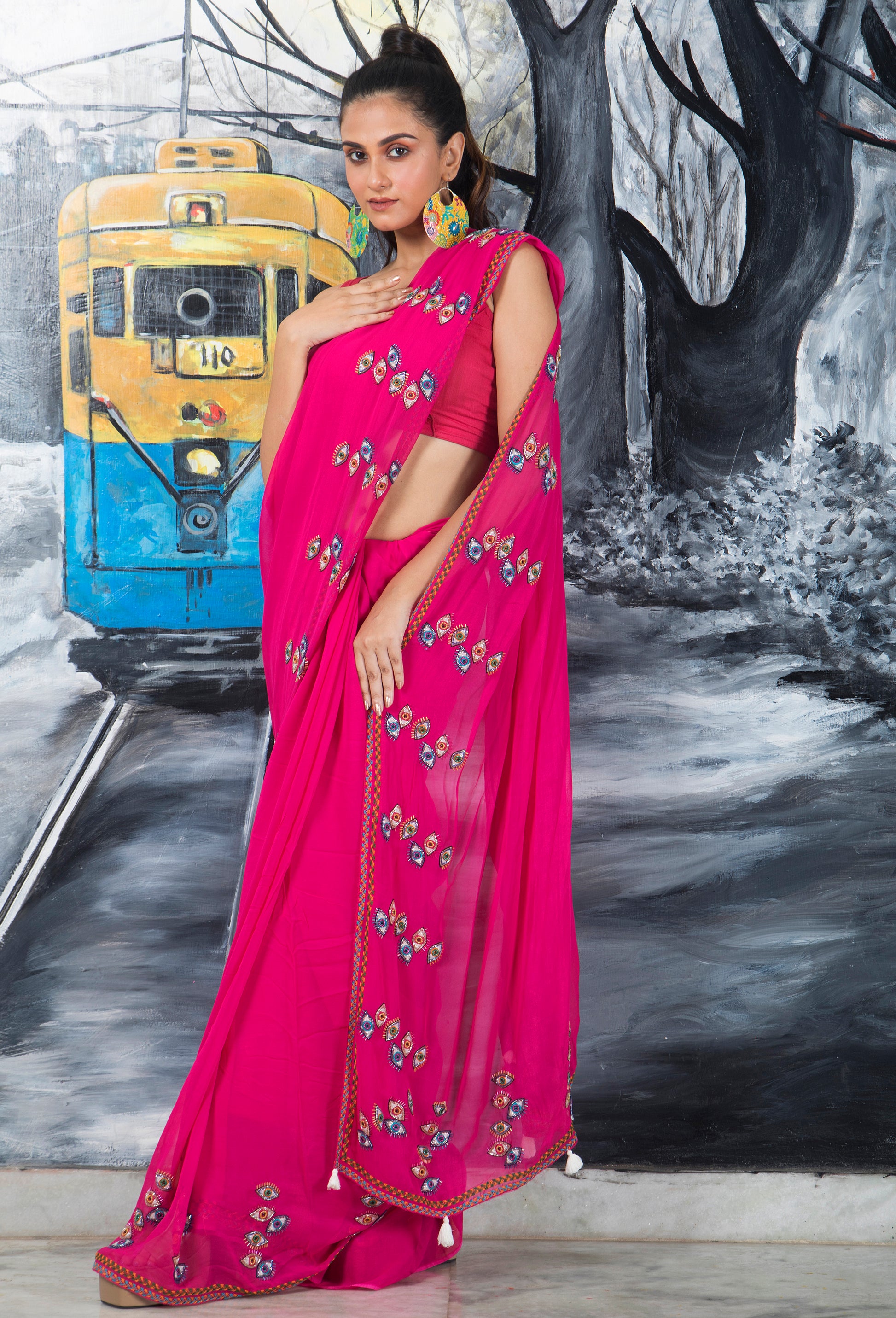 Evil Eye Elegance Saree