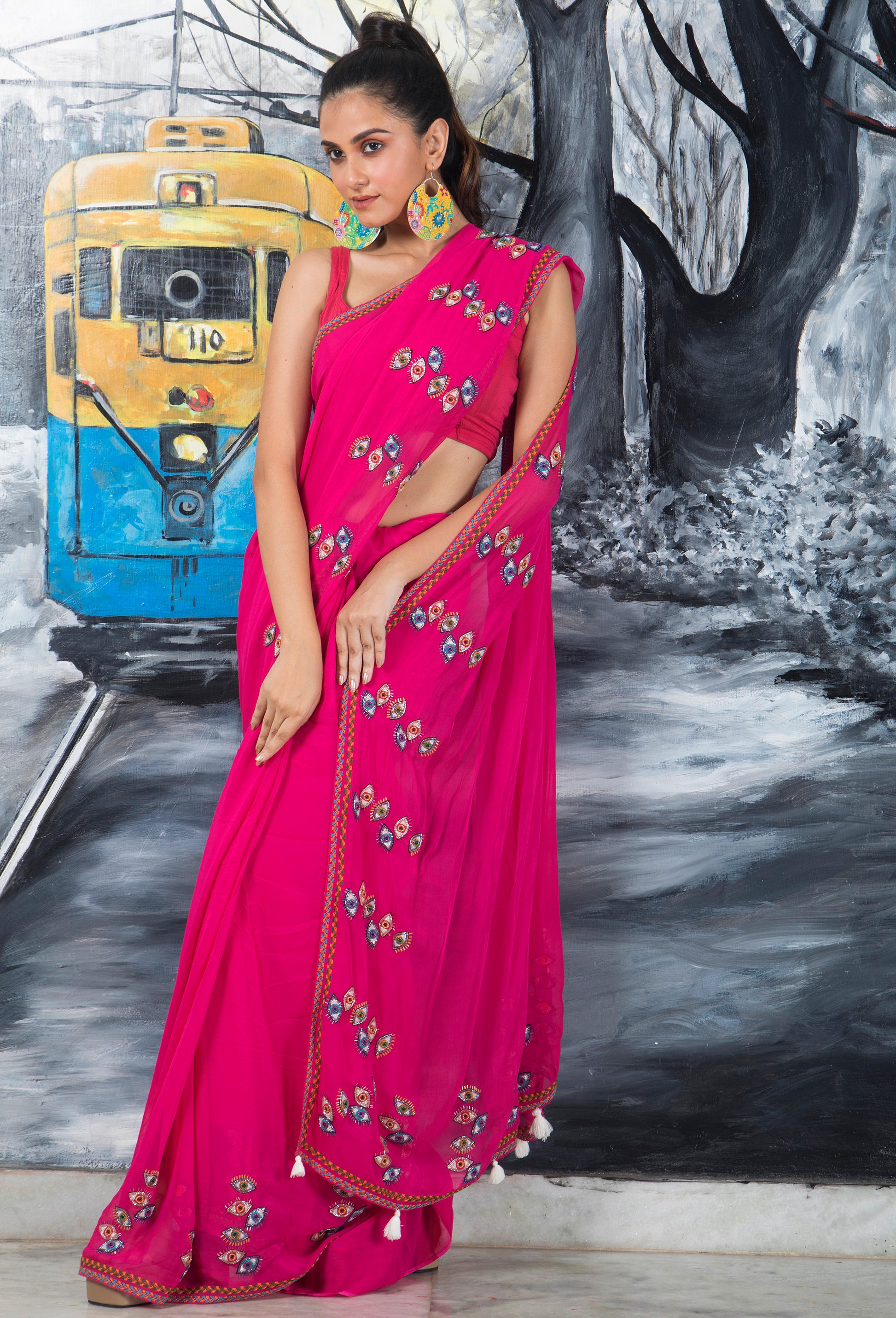 Evil Eye Elegance Saree