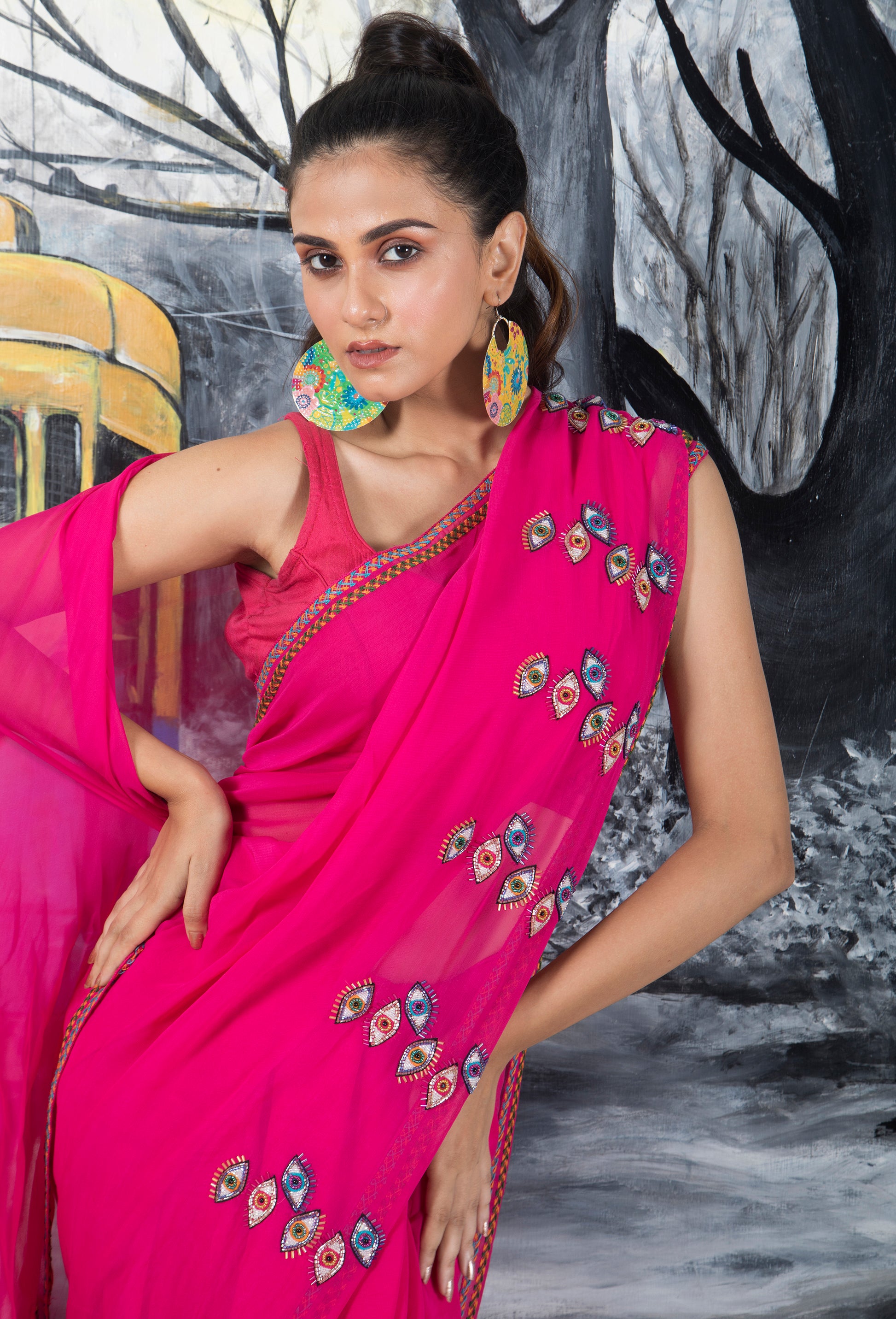 Evil Eye Elegance Saree