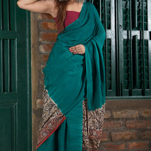 Patli Pallu Kalamkari Saree