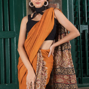 Patli Pallu Kalamkari Saree