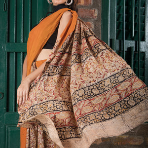 Patli Pallu Kalamkari Saree