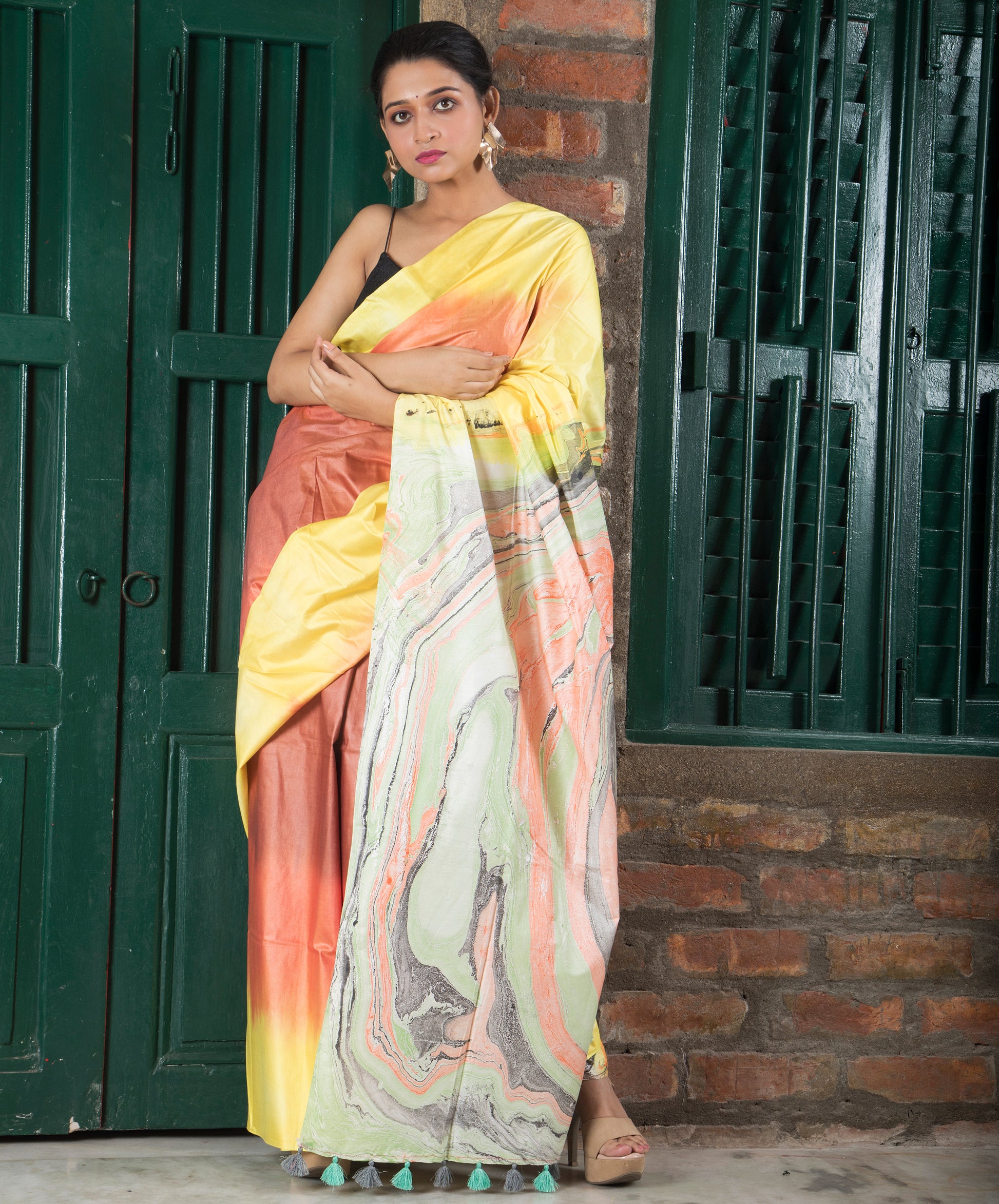 Mystic Marble Dreams Saree