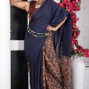 Patli Pallu Kalamkari Saree