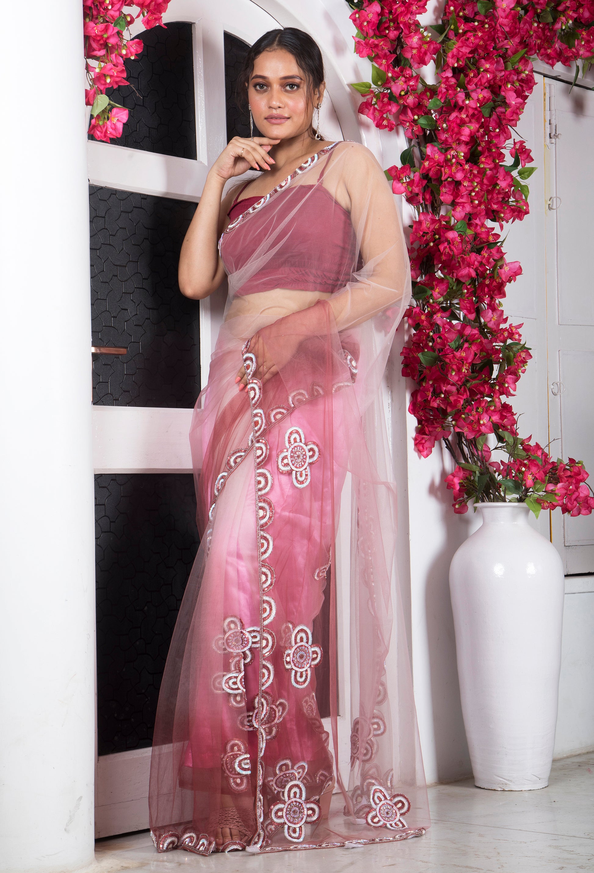 Floral Drift Saree