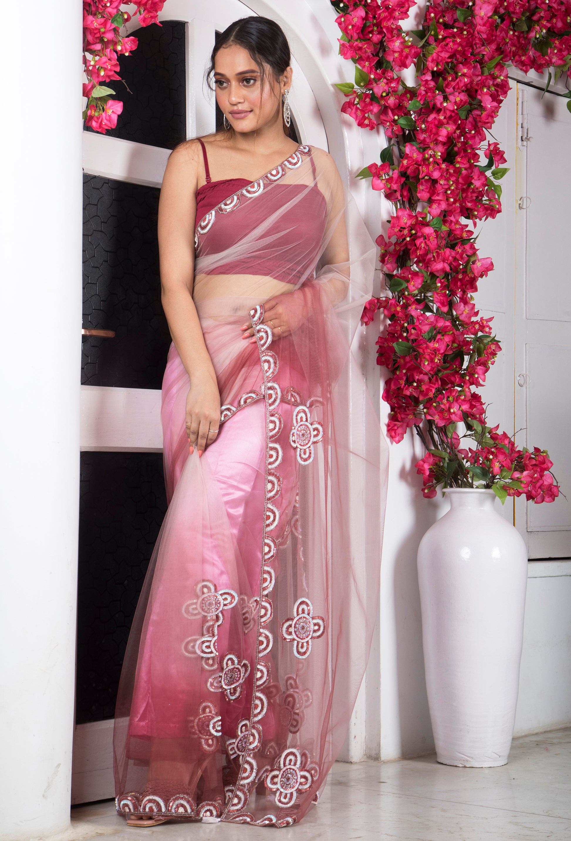 Floral Drift Saree