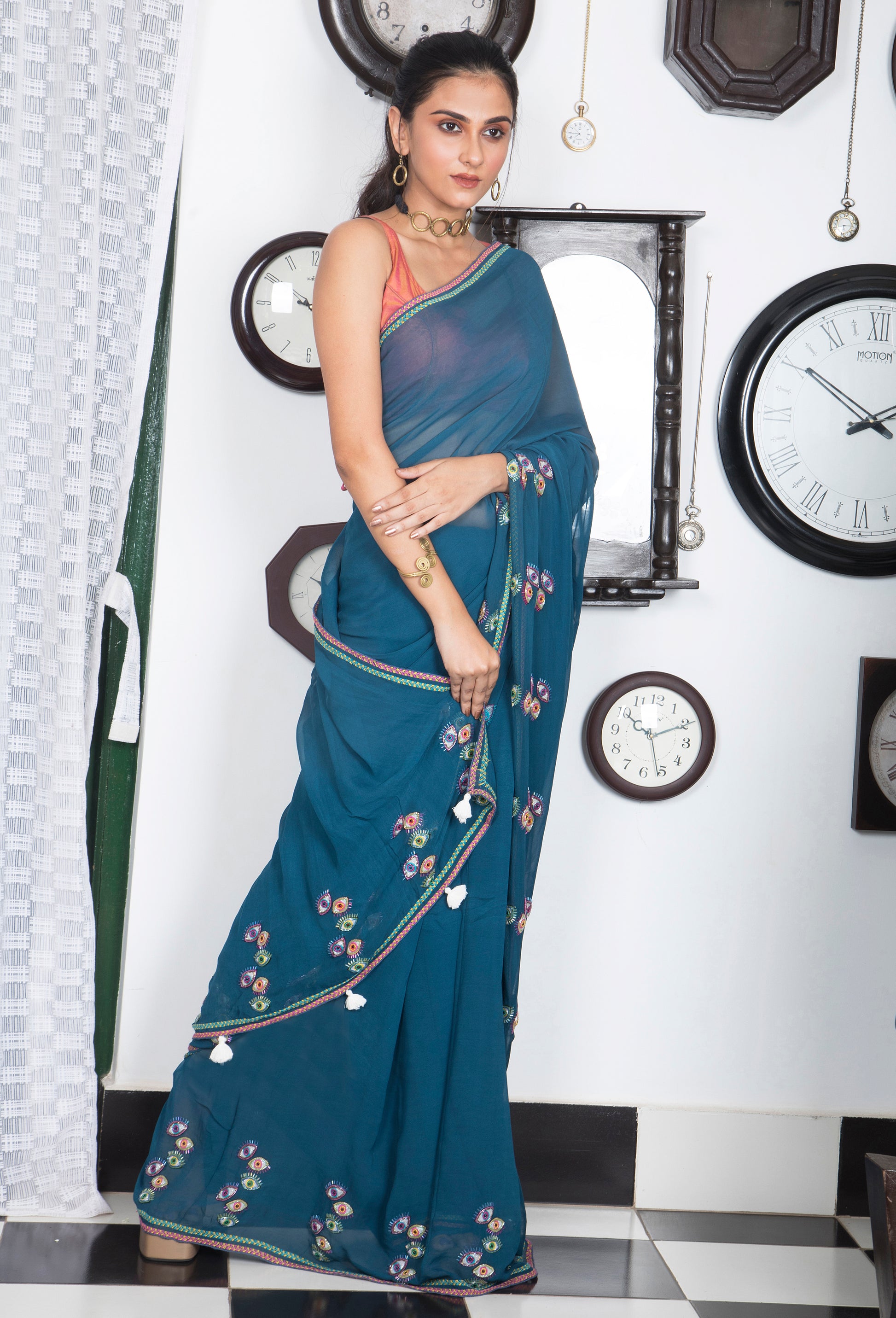 Evil Eye Elegance Saree