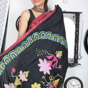 Warli Durga Paribar Utsab Silk Saree