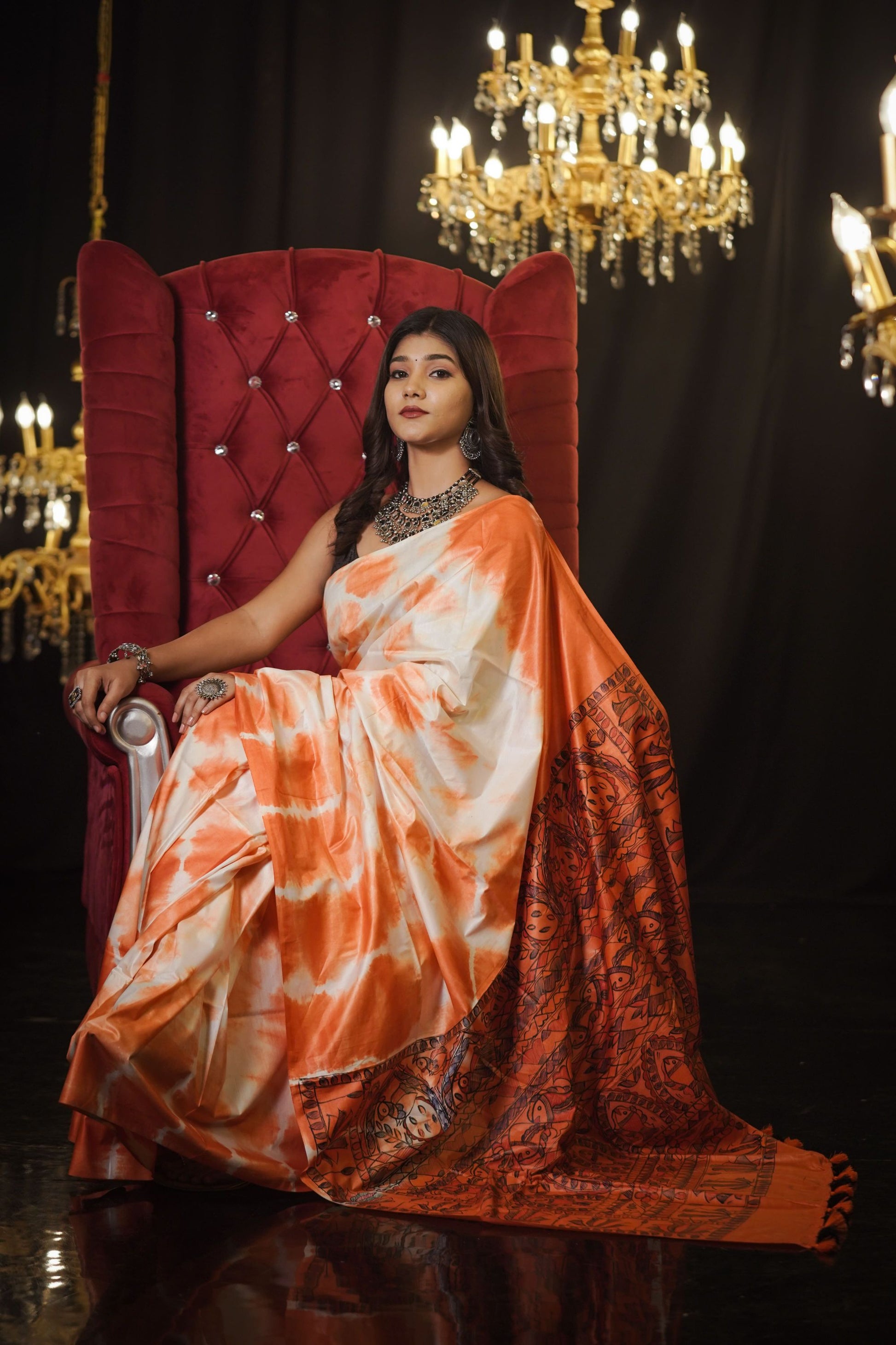 Shibori Tales of Mithila Saree