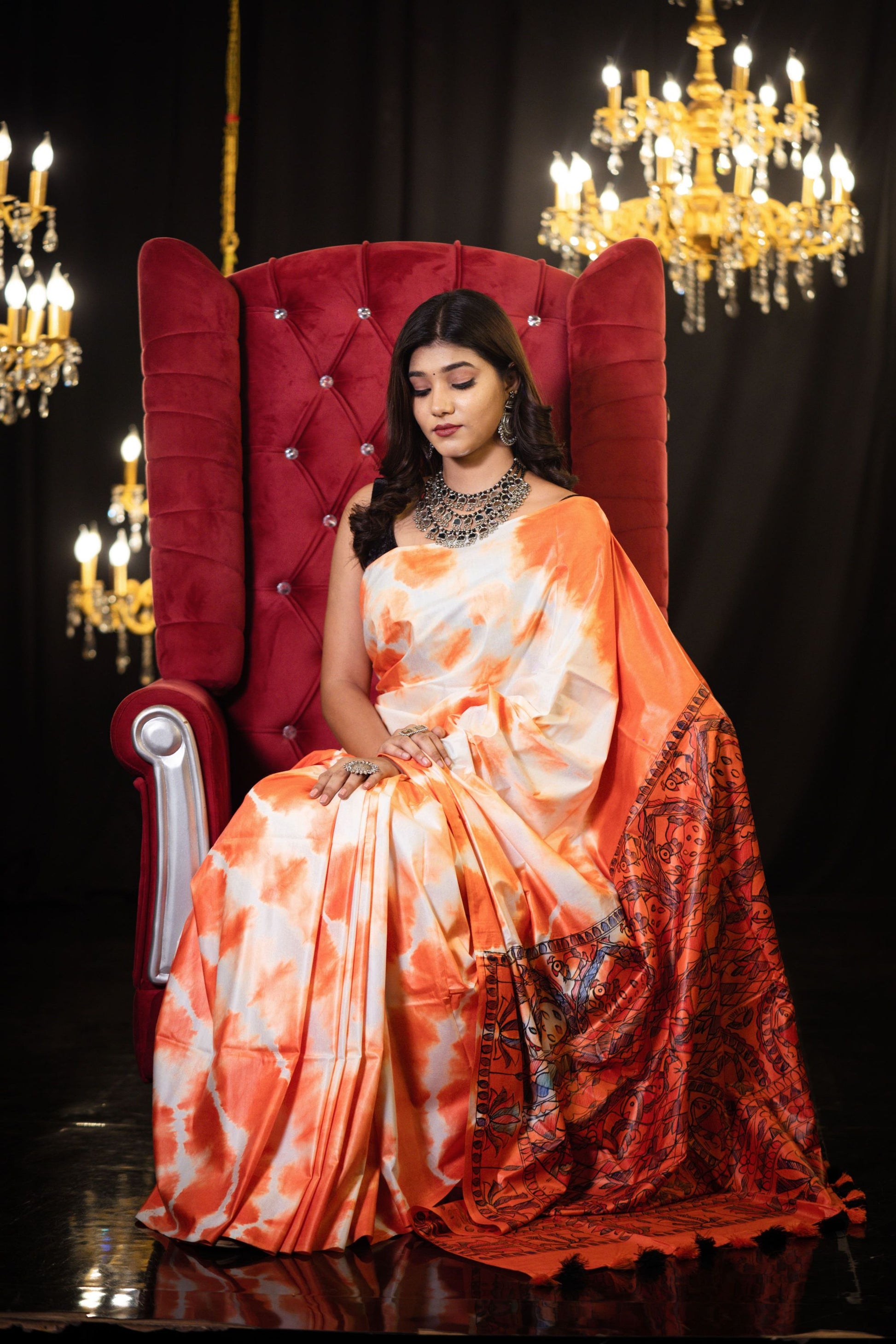 Shibori Tales of Mithila Saree