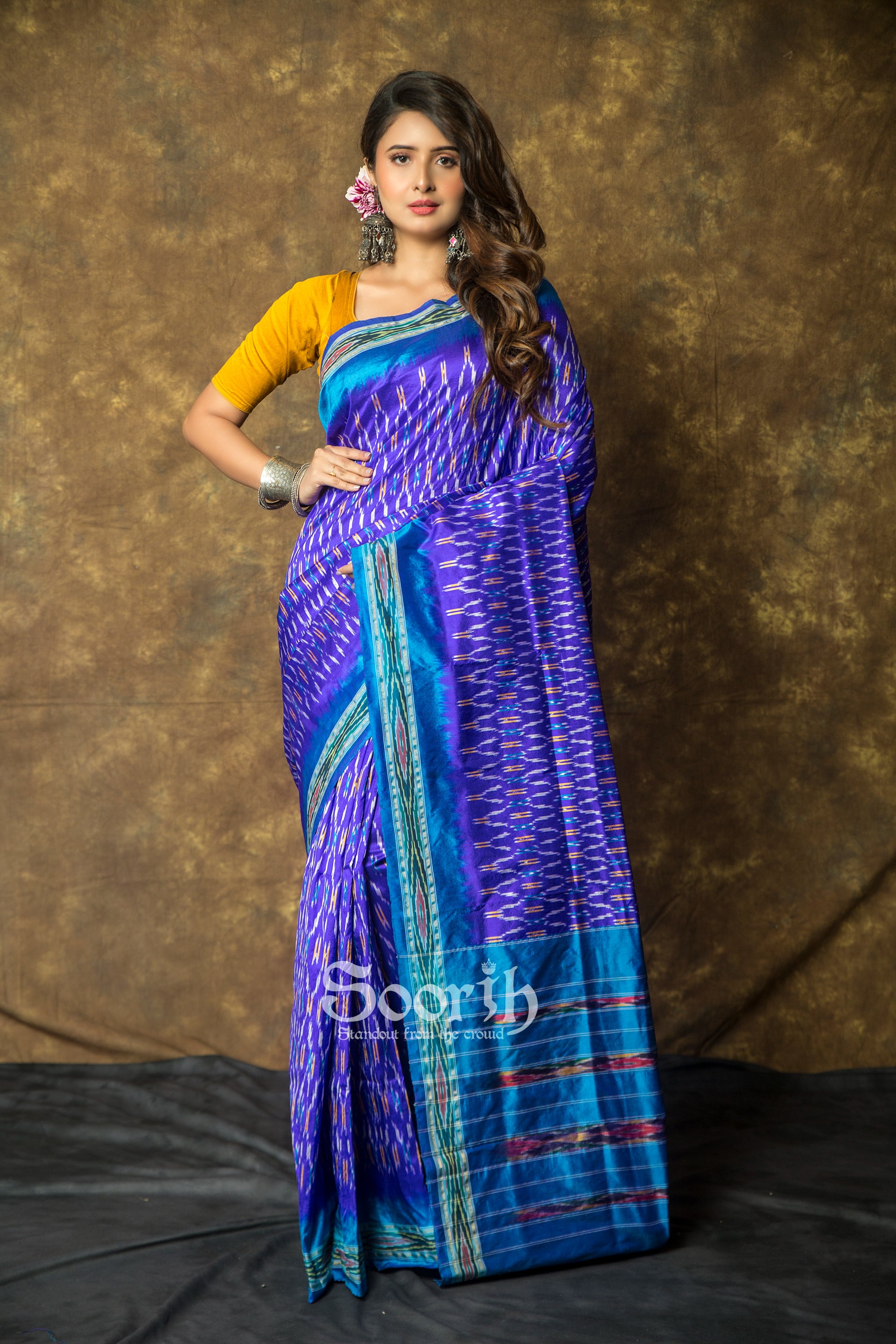 Single Ikkat Silk Saree