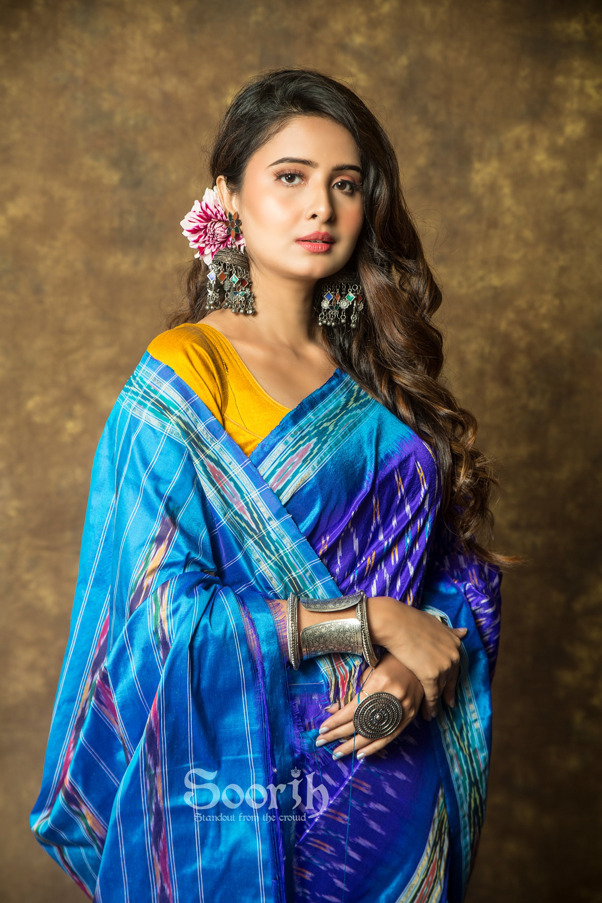 Single Ikkat Silk Saree