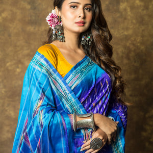 Single Ikkat Silk Saree