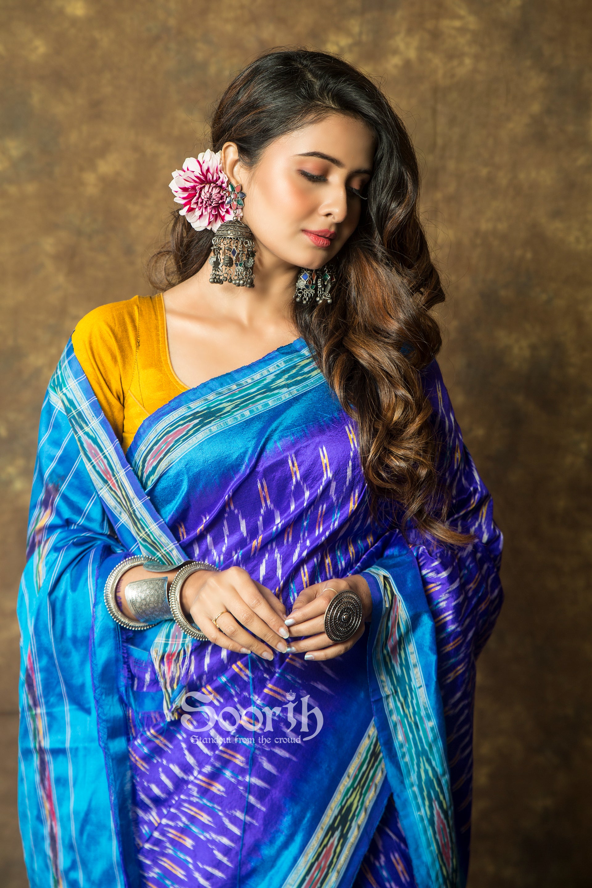 Single Ikkat Silk Saree