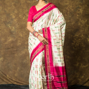 Single Ikkat Silk Saree