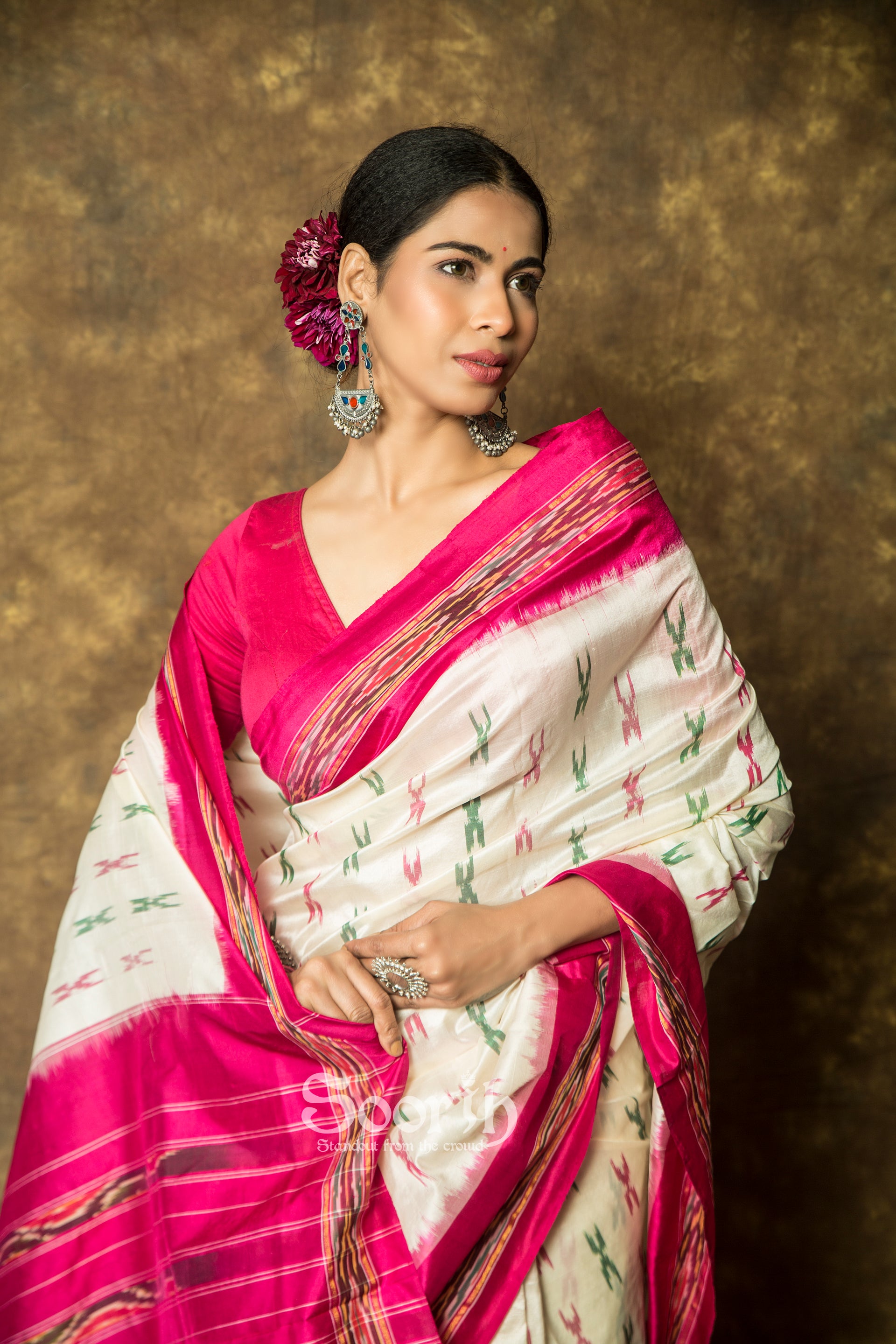 Single Ikkat Silk Saree