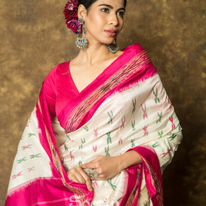 Single Ikkat Silk Saree