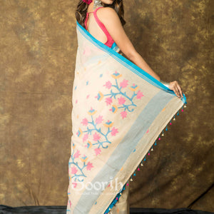 Mul Cotton Handloom Jamdani Saree