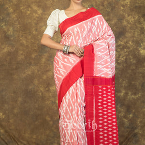 Handloom Mercerised Cotton Single Ikkat Saree