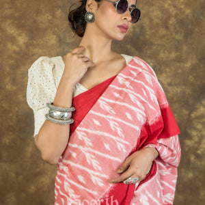 Handloom Mercerised Cotton Single Ikkat Saree