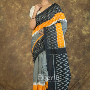 Handloom Mercerised Cotton Single Ikkat Saree